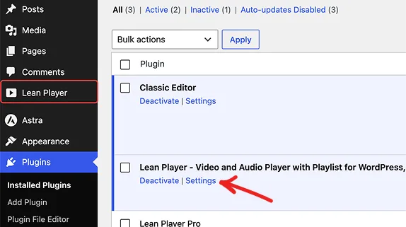 Activate and Open Settings
